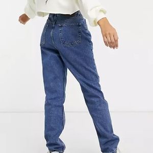 Vintage Full Blue High Rise Straight Mom Jeans Size 14